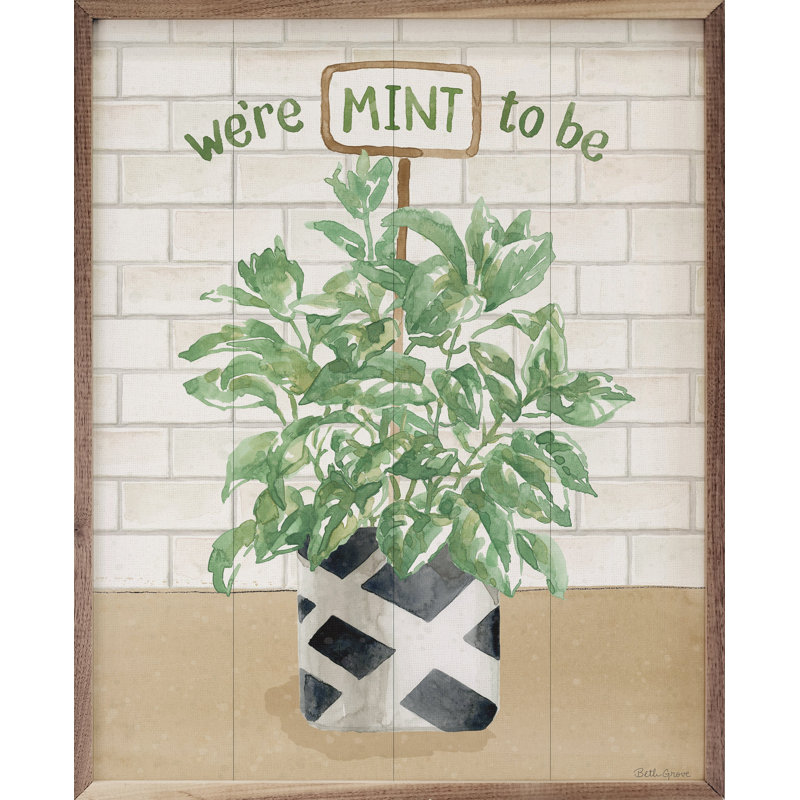 Herb Garden IV Mint par Beth Grove, H 30 po x l 24 po