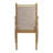 Cipolla Wood Finish Beige Fabric Arm Chair-105513478