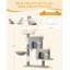 95cm Cat Tree for Indoor Cats, Cat Tower with Adjustable Base, Soft Large Platform, Plush Ball, Cat Bed, Scratching Post, Basket, Sisal Rope, Spacious and Sturdy-1670689688