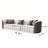 Grey Business-Style Three-Seater Reception Sofa