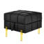 Rangement en cuir Scratch pour animal de compagnie - entrée noire - 22 po, banc en acier inoxydable doré noir-191302686