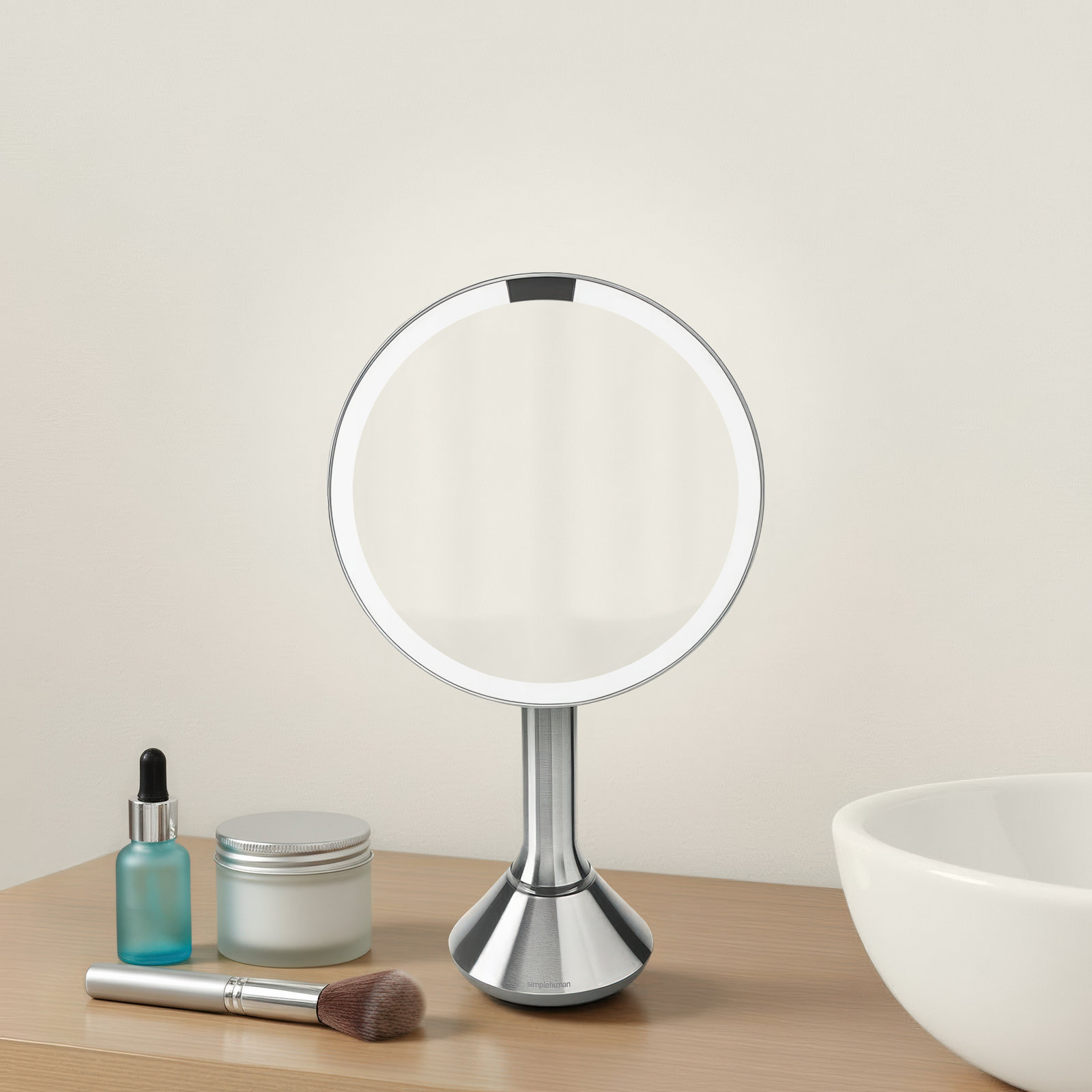 10" Makeup Mirror, Brushed