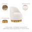 Chaise longue pivotante en chenille Leela crème-249301485