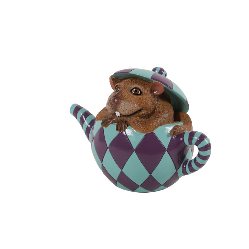Mouse in Tea Cup from Alice in Wonderland Statue