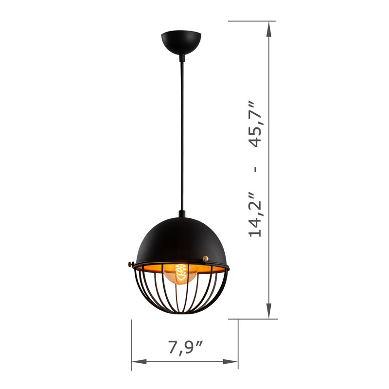 Luminaire suspendu simple à hauteur réglable