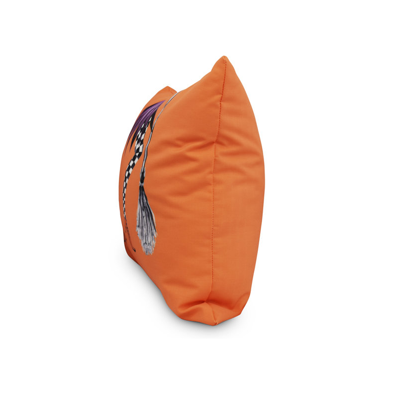 Witches Brew Reversible Throw Pillow, 16" x 16", Orange