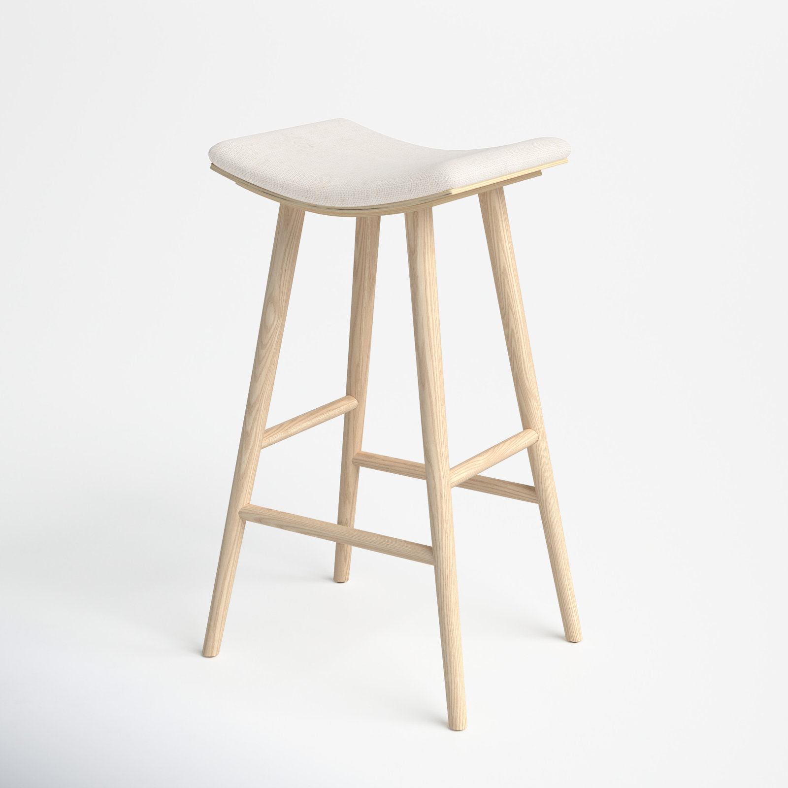 Schaeffer Bar and Counter Stool, Counter Stool (26" Seat Height), Rayon/Viscose - Essence Natural/Light Parawood