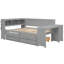 Lit de jour avec tablettes de rangement, tiroirs, lit gigogne, station de charge, lumière DEL, bureau et armoire-1034441686