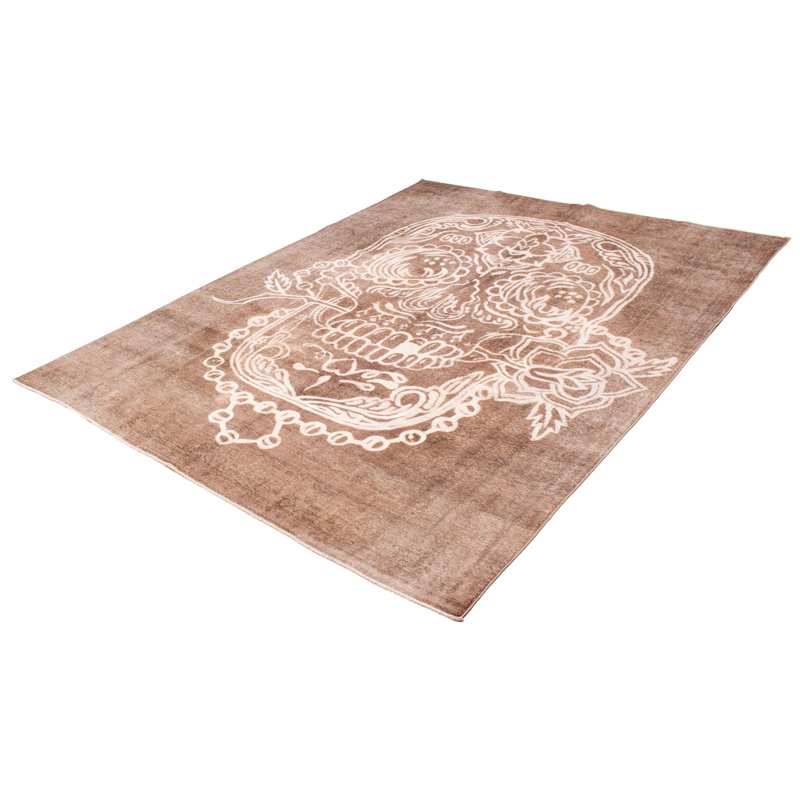 Tapis brun à transition de couleur 9 pi 5 po x 12 pi 4 po