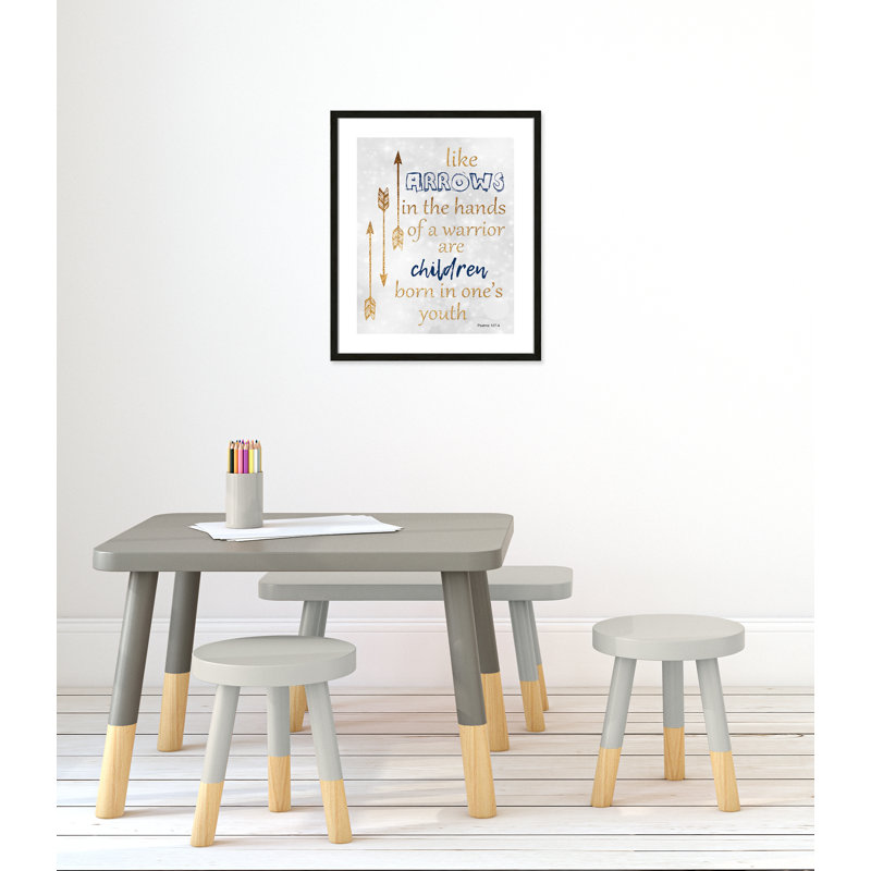 Impression sur papier pour enfants, H 24,5 po x l 20,5 po x P 1,18 po, Encadré de boîte à grain de bois noir