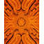 Tapis orange fait à la main Mazzi, unique en son genre