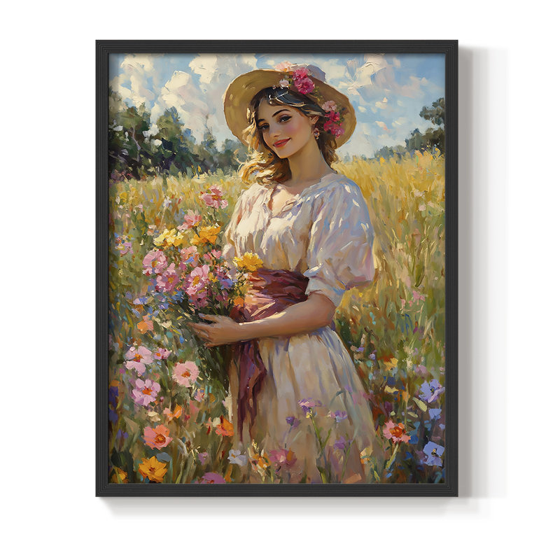 Reproduction encadrée WOMEN Series CCXC - bois massif, H 11 po x l 9 po, Noir, noir, noir, noir