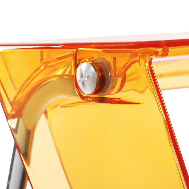 Escabeau pliant 3 marches Escabeau autoportant avec capacité de charge de 100 kg / 220,46 lb, Orange