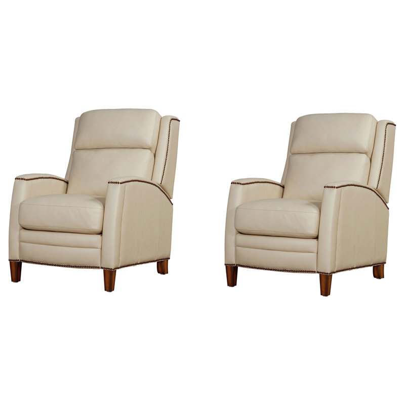 Ensemble de deux fauteuils inclinables manuels Hamwi, Perle brillante