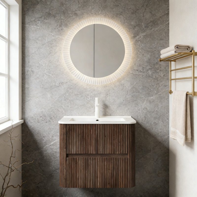 Wall-Mounted Bathroom Vanity with Sink