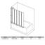 Danile 3048mm 30480mm W x 3556mm H Hinged Framed Tub Door with Clear Glass