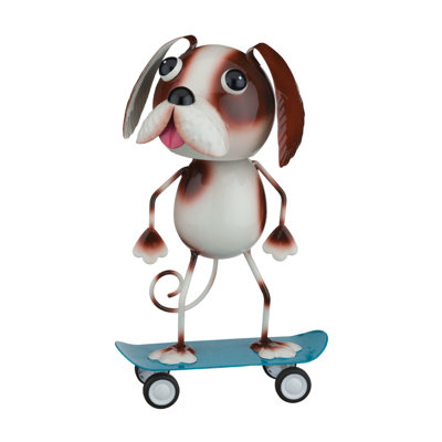 Skateboard Animal Metal Garden Statuary