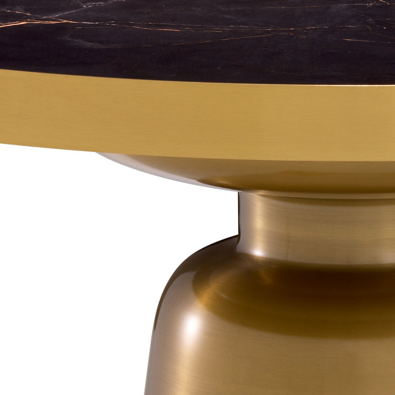 Coffee Table Soren Antique Brass Fin - Ceramic Top