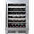 24 Inch Wide 45 Bottle Capacity Single Zone Wine Cooler with Alternating (Blue, White, Amber) LED lighting, Door Alarm, Touch Control Panel and Lockable Right Hinged Door-106569064-128717694