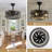 Vergel - 20 inches Caged Style Retro Indoor 8 Blade Standard Ceiling Fan with LED Light Kit Included
