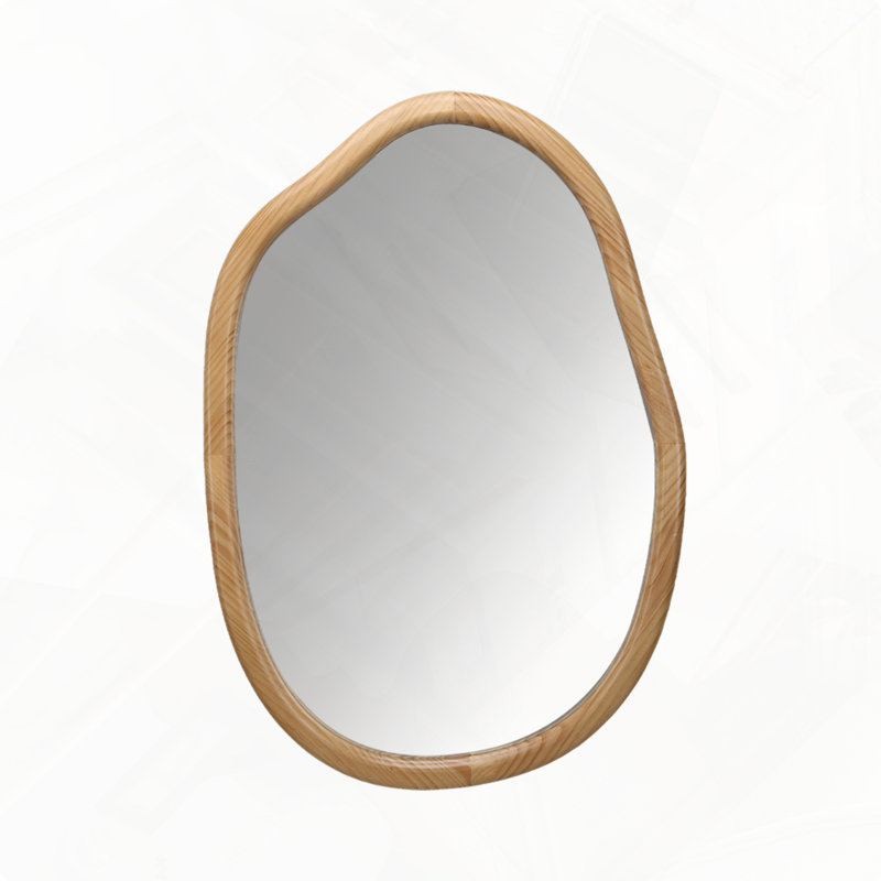 Irregular Wavy Wall Mirror Decorative Practical Easy Care