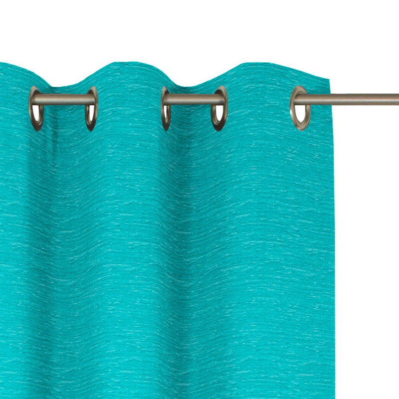 Gracierose Synthetic Eyelet Single Curtain Panel, opaque, 225cm Width x 270cm Drop, Turquoise