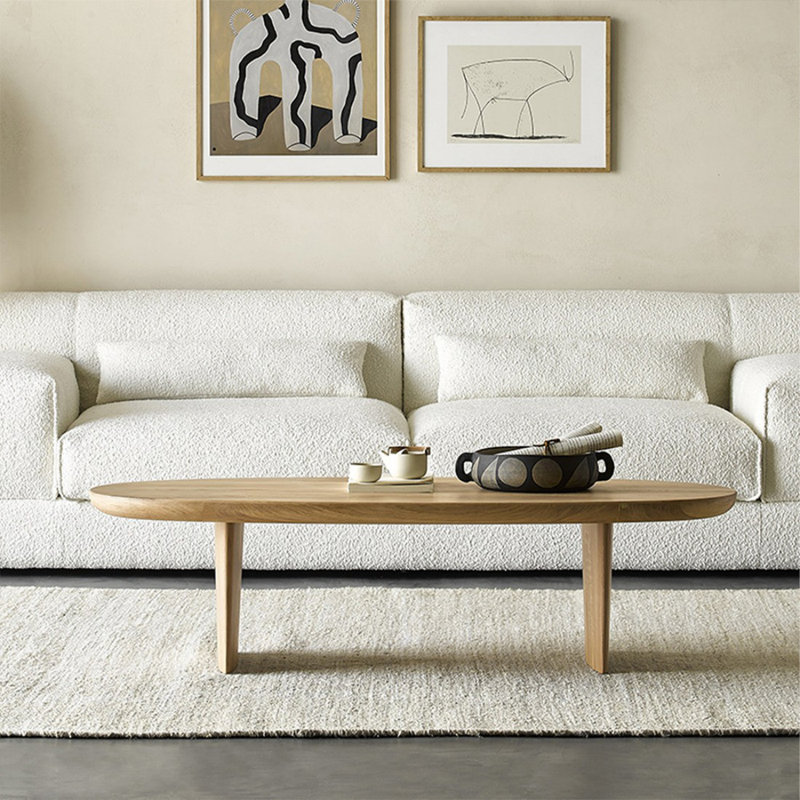 Table basse Burlywood, Burlywood, H 13,78 po x L 47,24 po x l 23,62 po