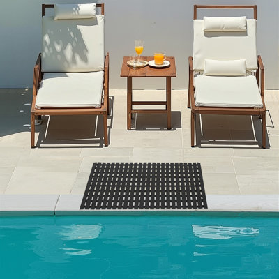 Tapis de bain antidérapant en PVC de 90 x 61 cm (35,4 x 24 po)