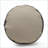 Pouf Ottoman, Handcrafted Cylindrical Fabric, Beige &amp; Dark Gray | Fabric | Dawn Grey