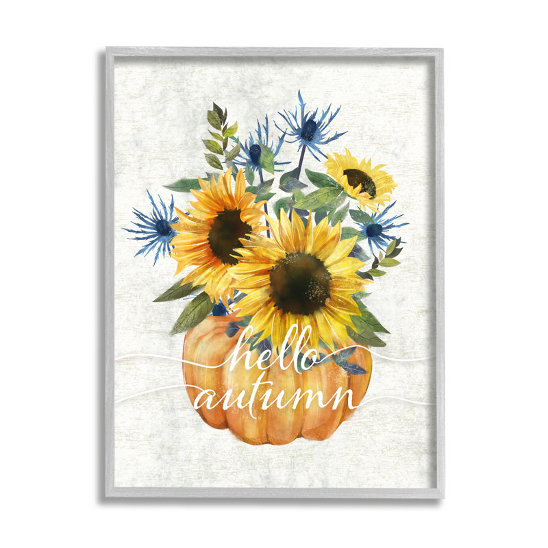 «Hello Autumn Expression» par Thistle, H 20 po x l 16 po, Estampe numérique Farmhouse