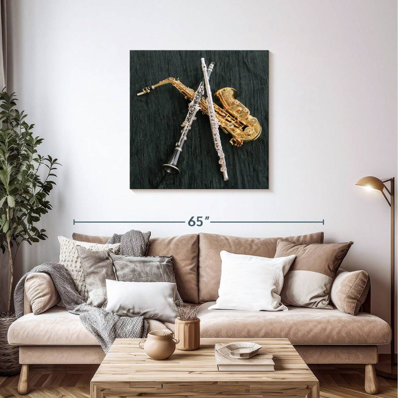 Abarca Three Wind Instruments, 36" H x 36" W