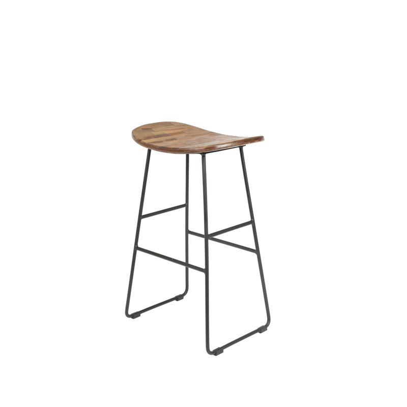Tabouret de bar et de comptoir en bois massif Tangle, Tabouret de comptoir (assise de 24 po de hauteur), Naturel