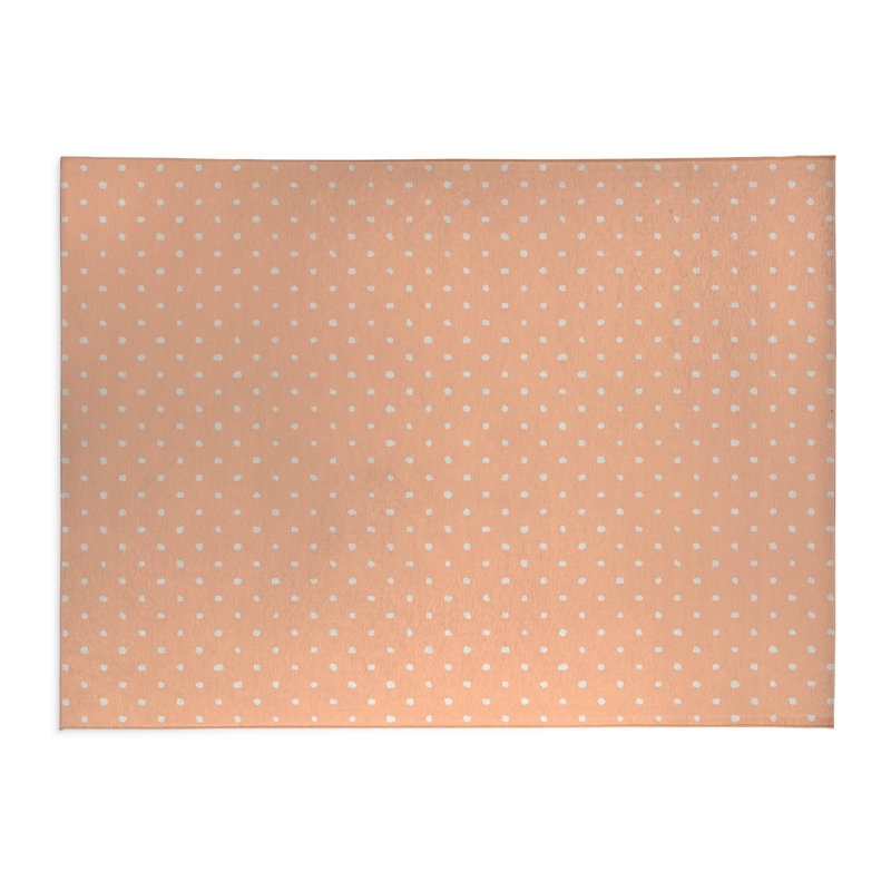 Tapis de cuisine léger antidérapant Leo, Rectangle 4pi x 6 pi, Pêche