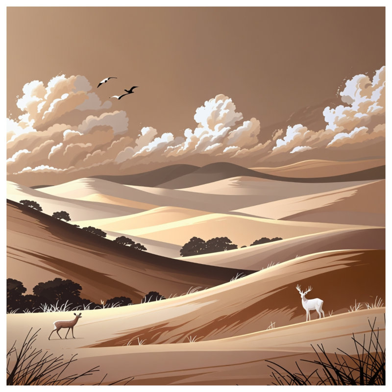 Tapisserie murale Rolling Hills, H 104 po x 88 avec 4 œillets