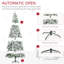 Grand sapin de Noël artificiel enneigé avec branches réalistes, vert-1792214143