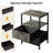 15 Inches Wide Nightstand - 2 Drawers, 1 Shelf, US Power Outlet-1144301067
