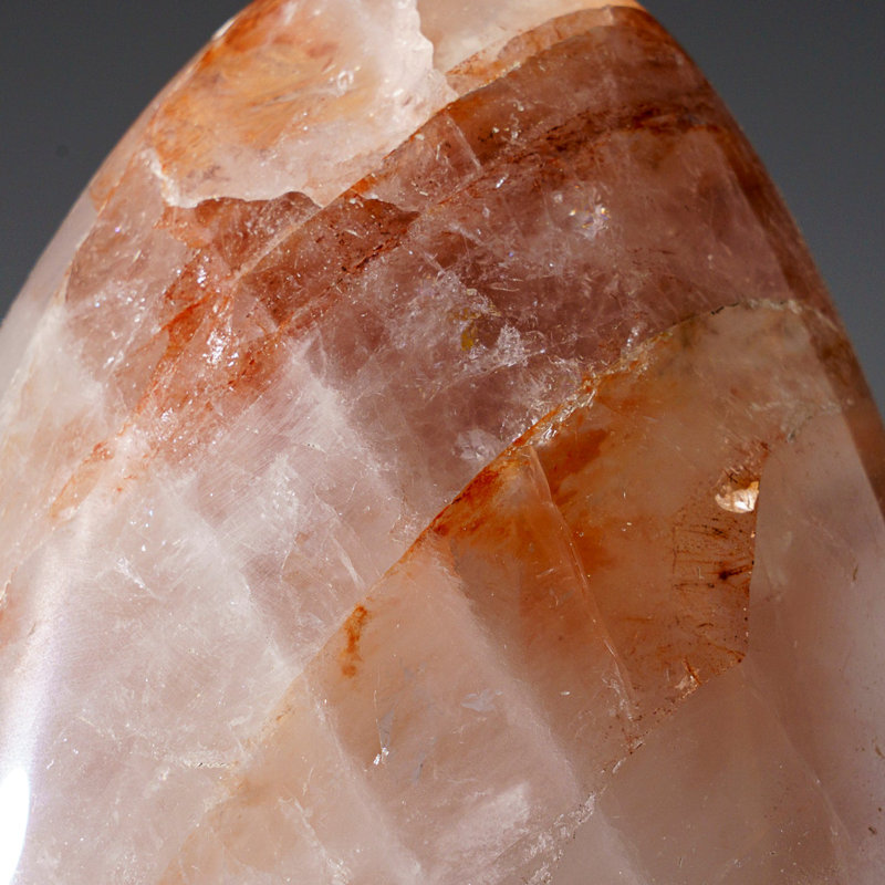 Genuine Polished Strawberry Quartz Freeform (1.9 Lbs), 5.25" H x 3.5" W x 1.5" D