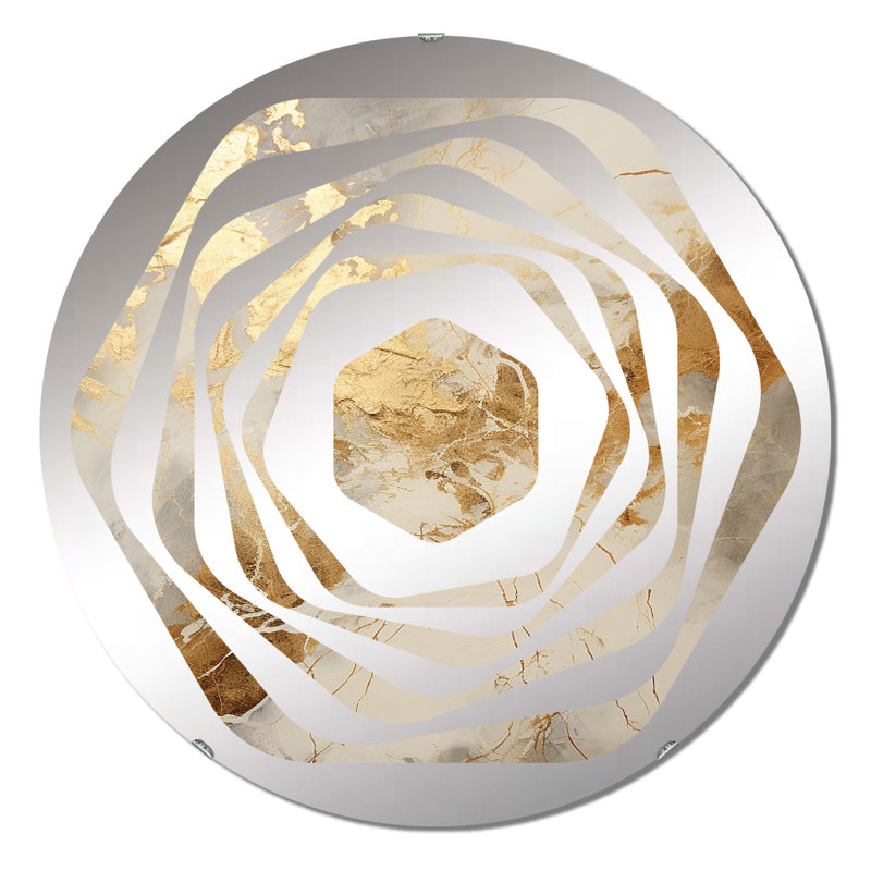 Juanisha - Miroir décoratif Amorphe, 23,6 po x 23,6 po