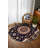 Madeline Collection Digital Print Cotton-Polyester Black Brown Beige Moroccan Rug-1338080792