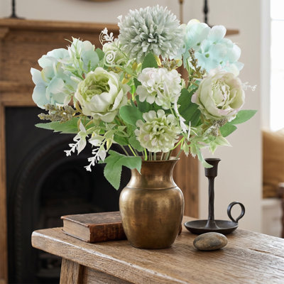 Paquet de 1 bouquet de pivoines artificielles à 7 têtes de style européen, paquet réaliste en fausse pivoine en soie noué à la main, fausse tige florale pour décoration de table, bouquet de mariée de mariage et arrangement de vase de ferme