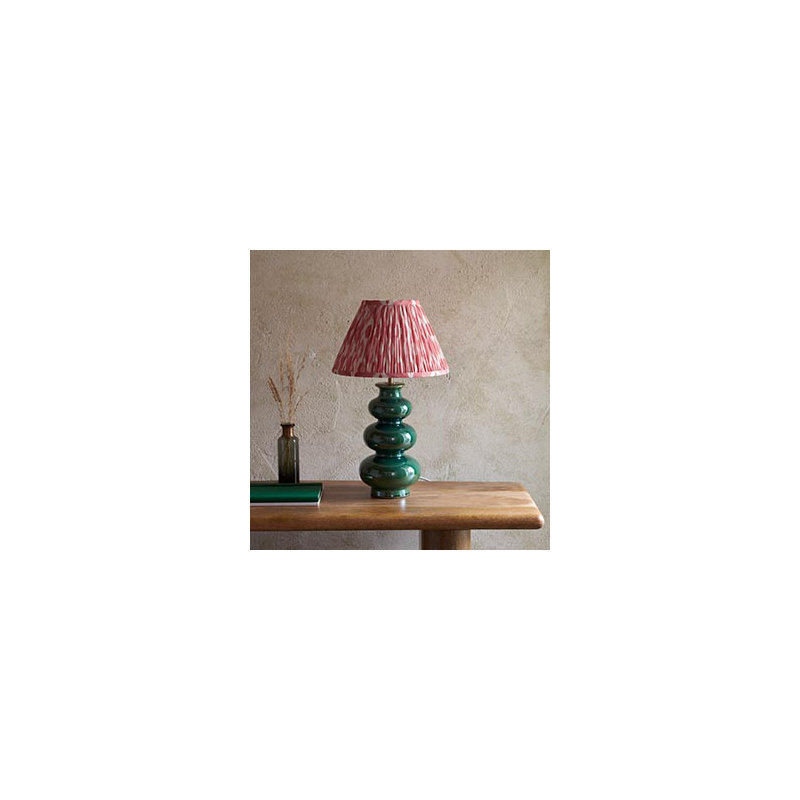 Monroe Ceramic, Steel And Brass Table Lamp, Coral Pink