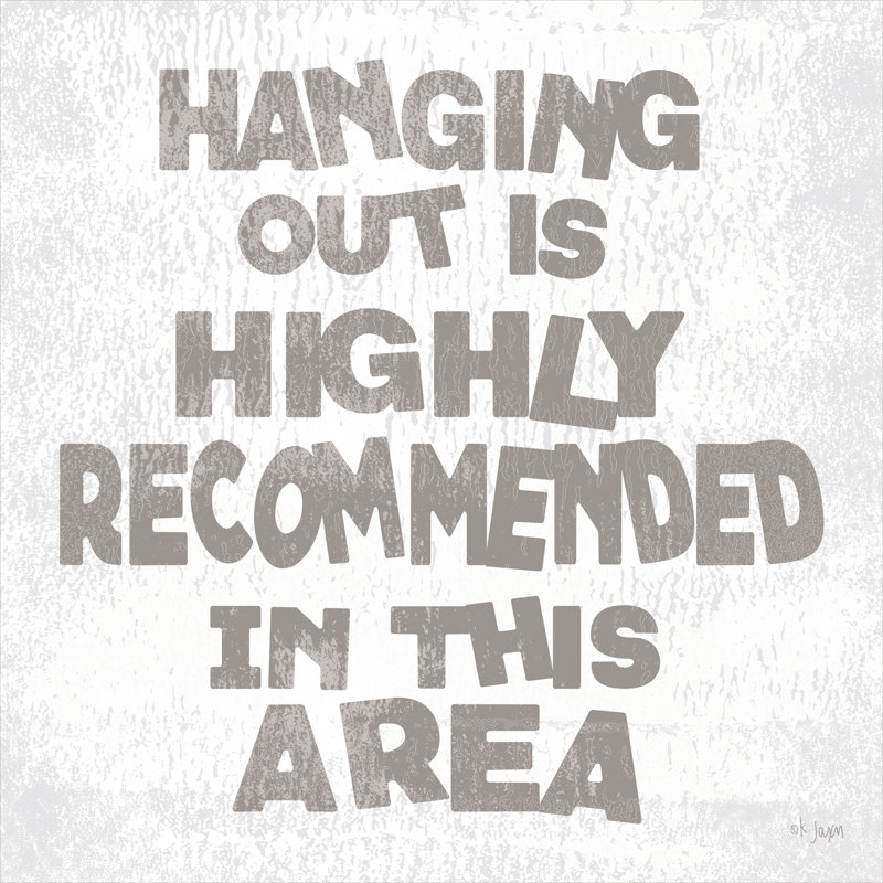 Hanging out par Jaxn Blvd. - Impression sur toile tendue, H 12 po x l 12 po