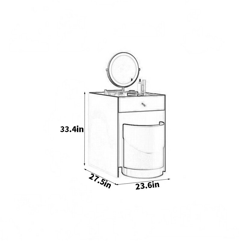 Coiffeuse moderne de luxe moderne, Blanc cassé