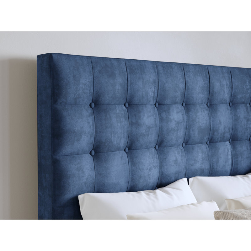 Tête de lit tapissier Salm, Lit double, Navy