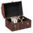 Lockehaven Handmade Pirate Treasure Chest with Lockable Latch - Vintage Wooden Storage Trunks and Treasure Box