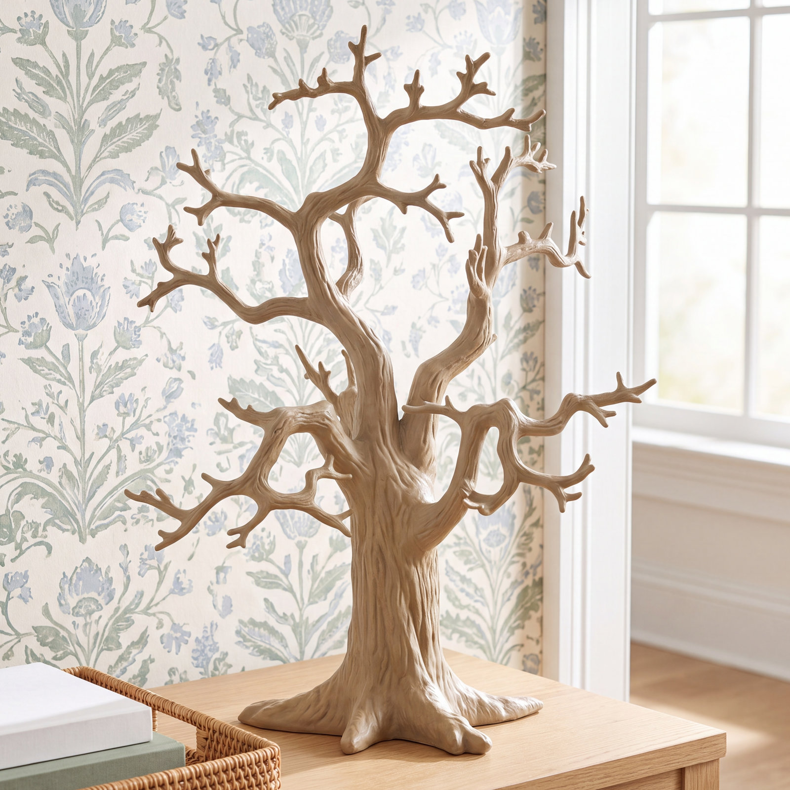 Rustic Oak Ornament Tabletop Tree