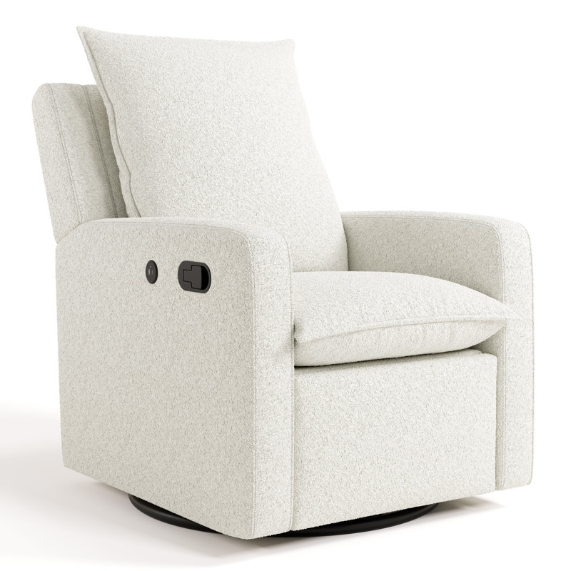 Storkcraft Timeless Recline Glider with USB, Ivory Boucle