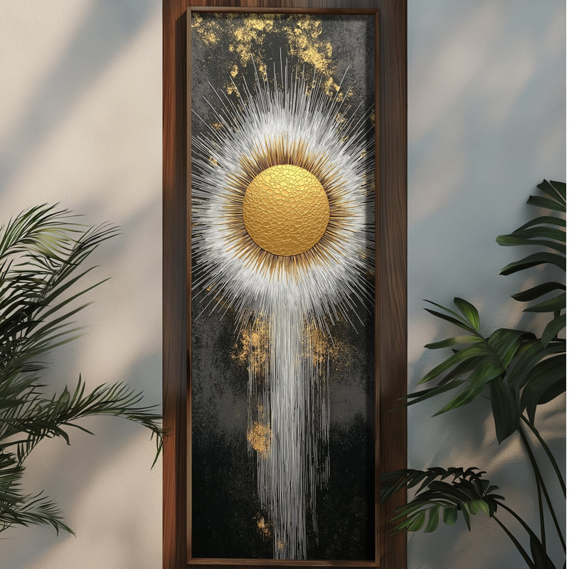 Élégante peinture décorative en panneau de fibres à densité moyenne, 15,7 x 47,2 x 0,1 pouces | 100% panneau de fibres à densité moyenne avec épaisseur de 3 mm, cadre 100% bois de pin | Œuvre d'art imprimé UV pour la décoration intérieure, le salon, le bureau, l'esthétique moderne