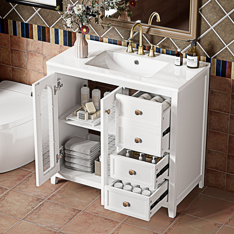 Meuble-lavabo de salle de bain avec lavabo