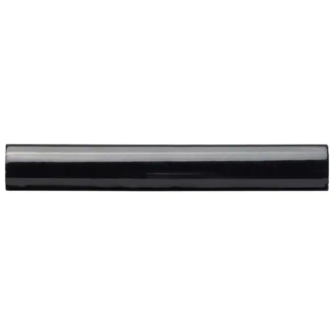 Carrelage mural rond en porcelaine polie de 1/4 po x 7,87 po Remington, Noir